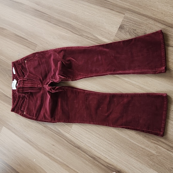 The Frame velvet burgundy jeans - Picture 1 of 5